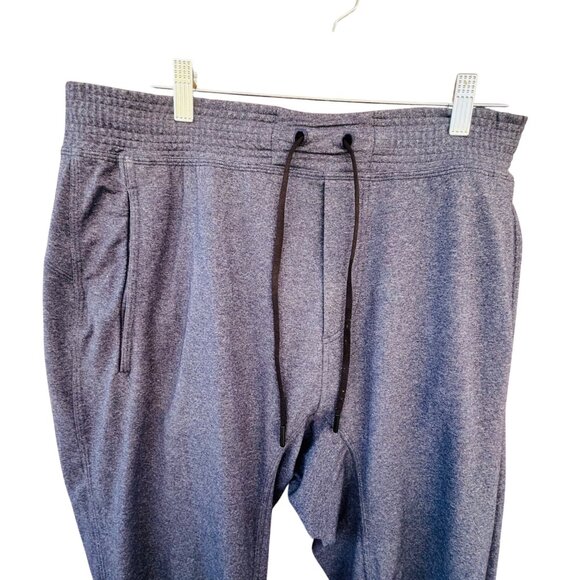Lululemon Mens Large Gray Heathered Jogger Pants Gym Stretch Athletic Pants - Picture 2 of 9